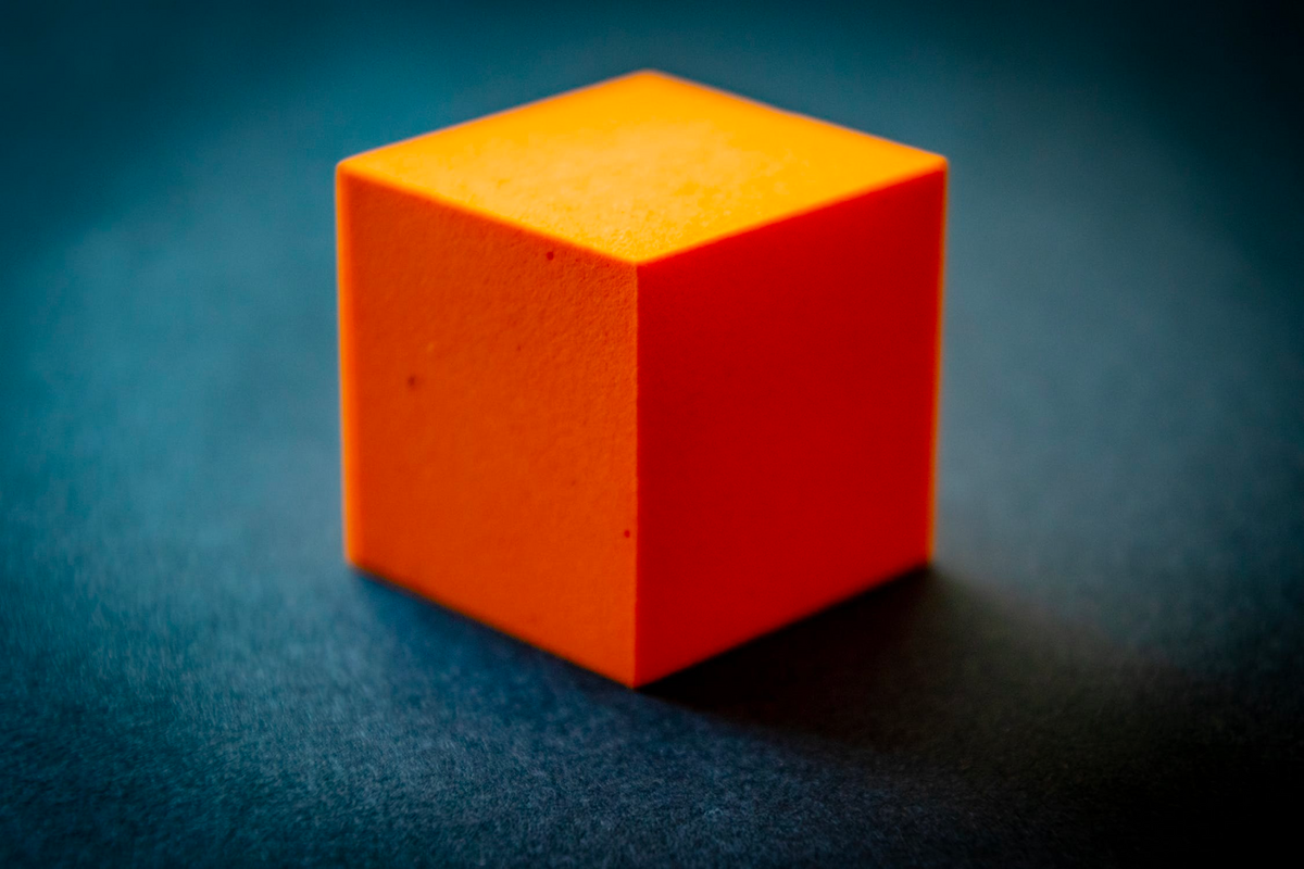 orange polyfoam block used to make mattresses
